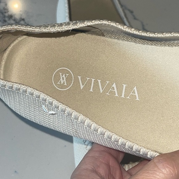 VIVAIA Pointed-Toe Ballet Flats Aria 5° shflatse2112070002 Cream Ivory Sz 42 12 - Picture 5 of 14